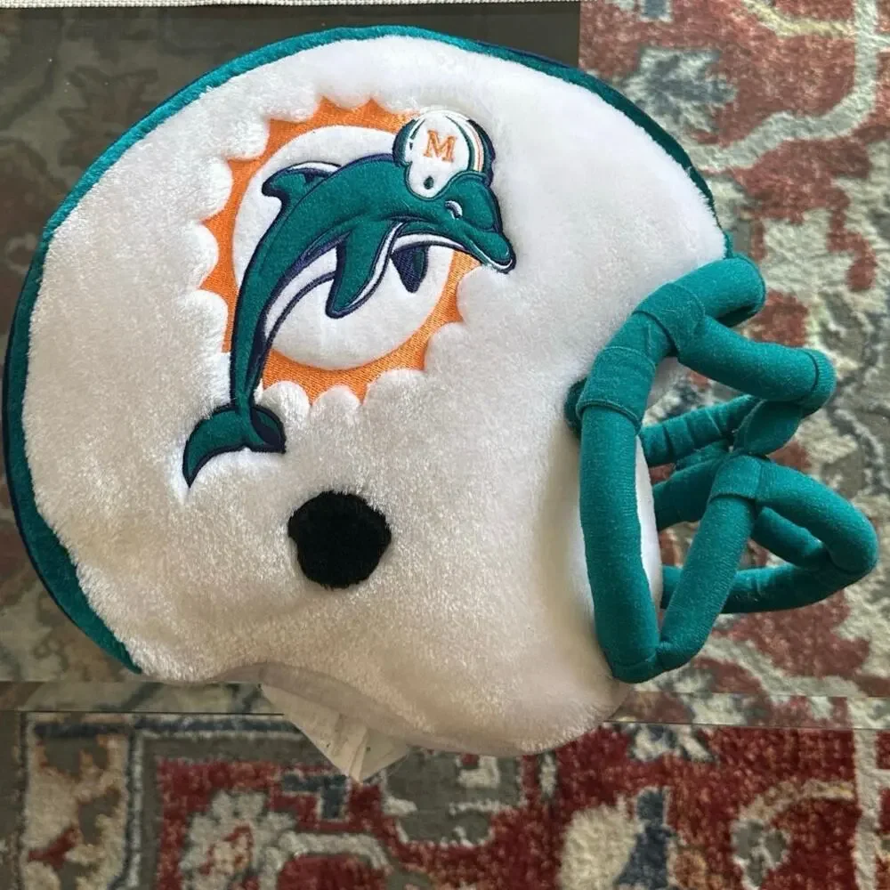 Miami Dolphins Football Helmet Shaped Soft Plush Pillow NFL‎ 12